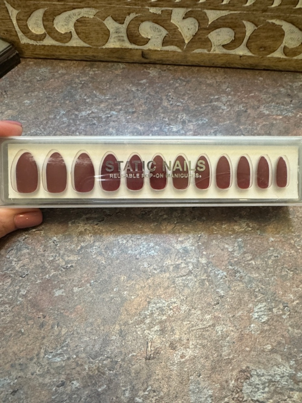 Static Nails Press-On Manicure - Mauve Pink Almond Set